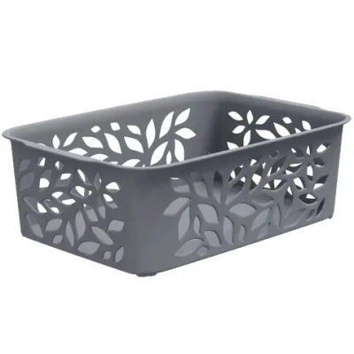 Корзина для хранения универсальная LEAVES, серый, 18,4*12,7*6,2см, 1,2л✦