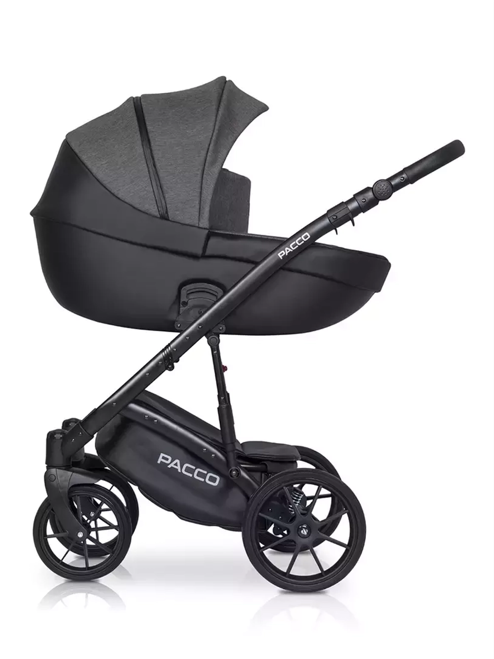 Коляска  PACCO (3 в 1) (RIKO BASIC) 04 Carbon (темно-серый-черный)