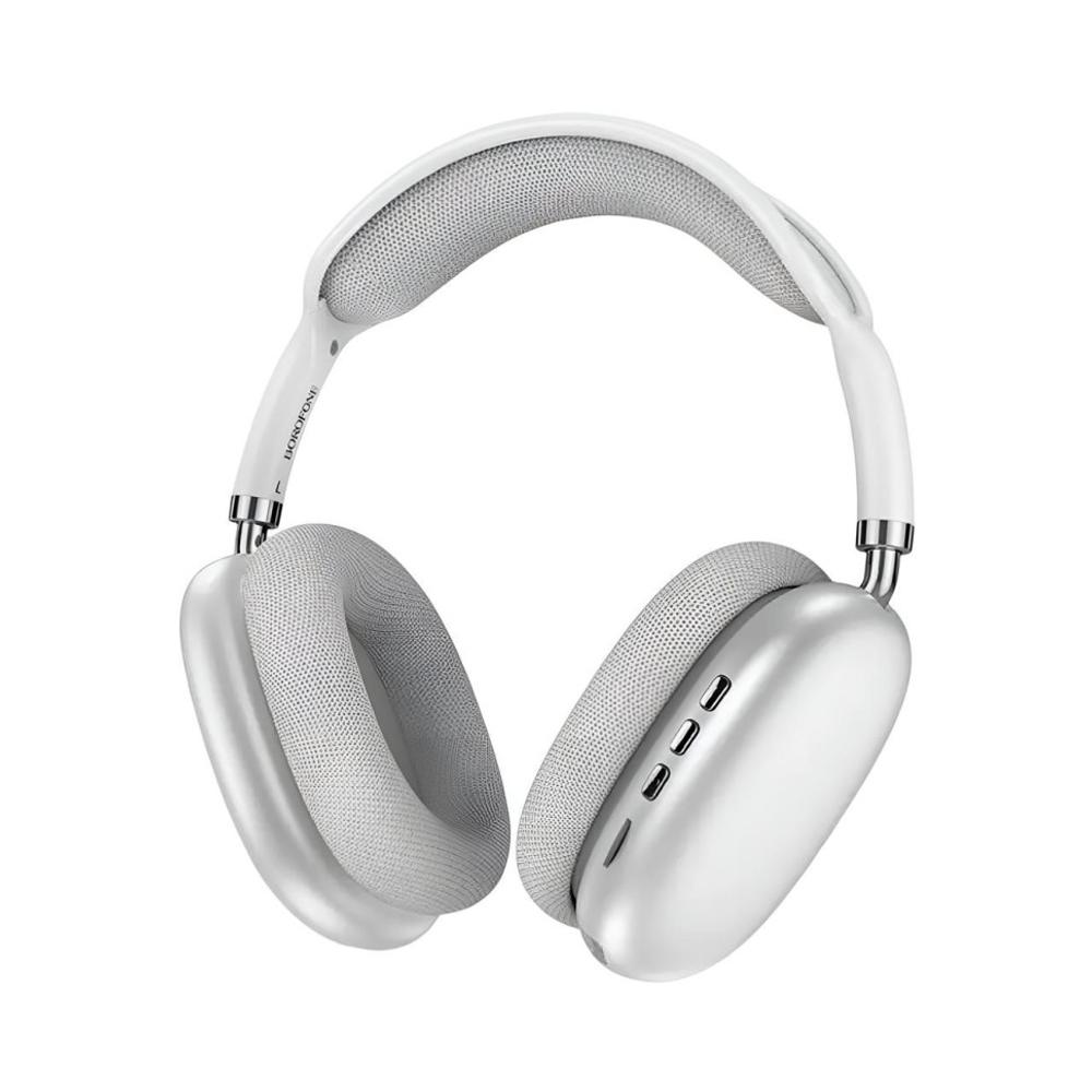 Стереонаушники Bluetooth полноразмерные Borofone BO22 BT5.3/12ч серебристые