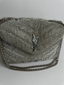 Сумка Saint Laurent Loulou Small crystal shoulder bag