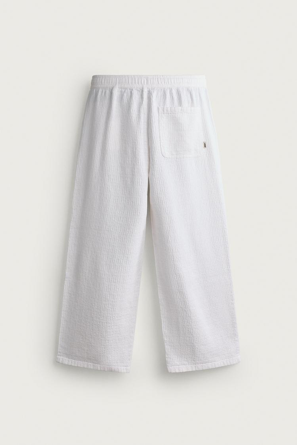 ZARA БРЮКИ RELAXED FIT ИЗ ЖАККАРДА С ЭФФЕКТОМ ПОТЕРТОСТИ, БЕЛЫЙ