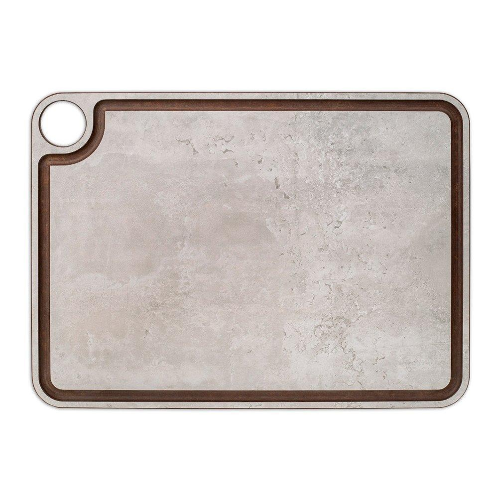 Разделочная доска с желобом, 38 х 28 см, цвет мрамор, Cutting boards, Arcos