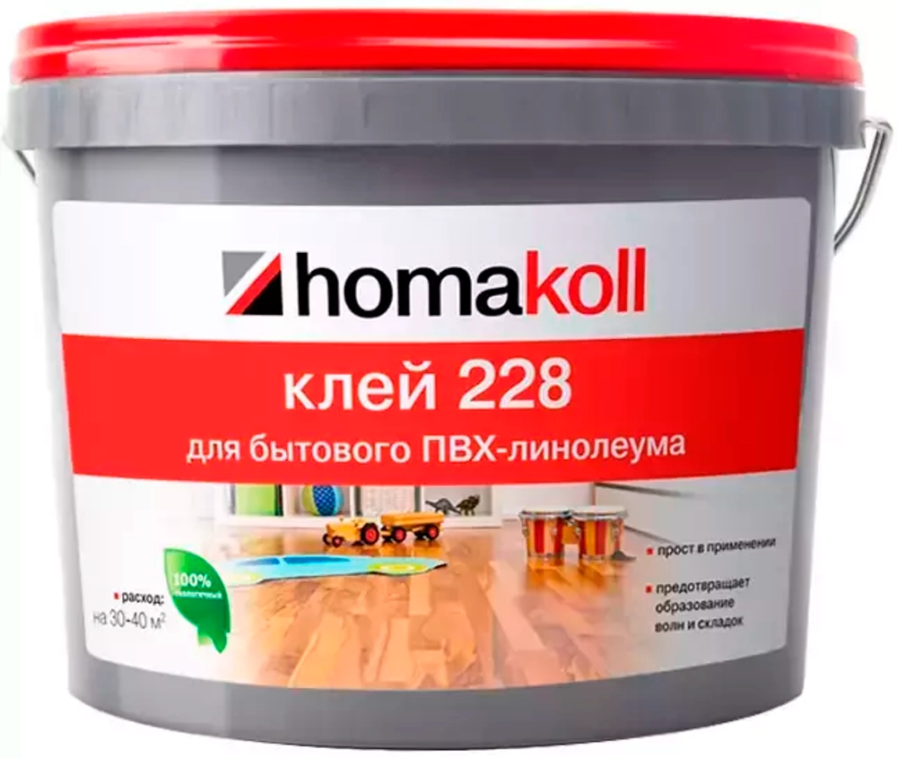 Клей для бытового линолеума водно-дисперсионный Homakoll 228 1,3 кг