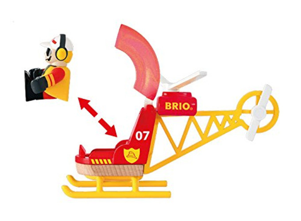 BRIO Пожарный вертолёт, груз, фигурка