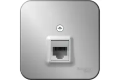 Розетка RJ45 Systeme Electric BLANCA накладная алюминий 30891