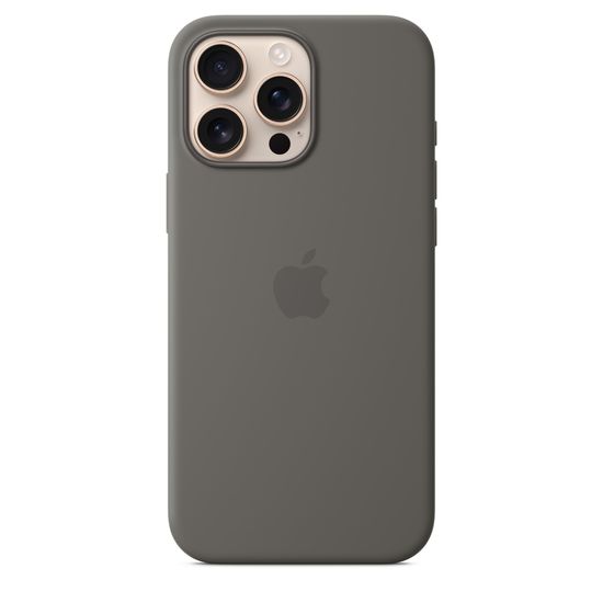 Силиконовый чехол Apple для iPhone 16 Pro с MagSafe серый камень