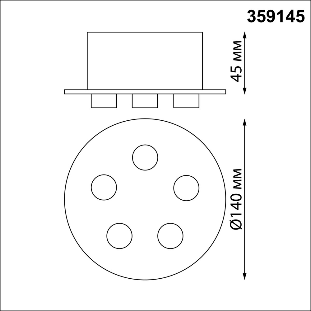 База для накладного монтажа светильников 359128-359133 IP20 70-200W 170-265V RAMO