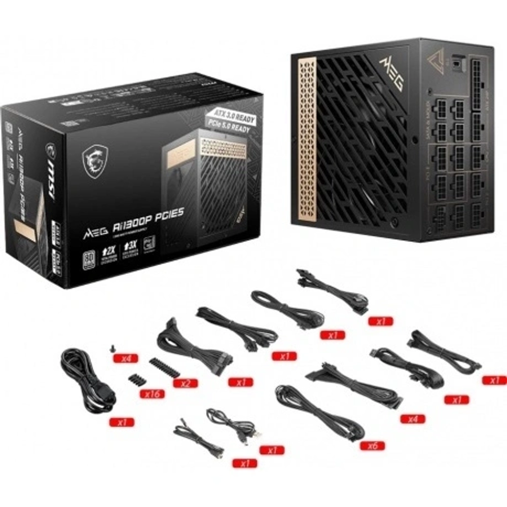 Блок питания MSI MEG Ai1300P 1300W (306-7ZP4A11-CE0)
