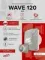 Вентилятор накладной WAVE D120 серый ERA