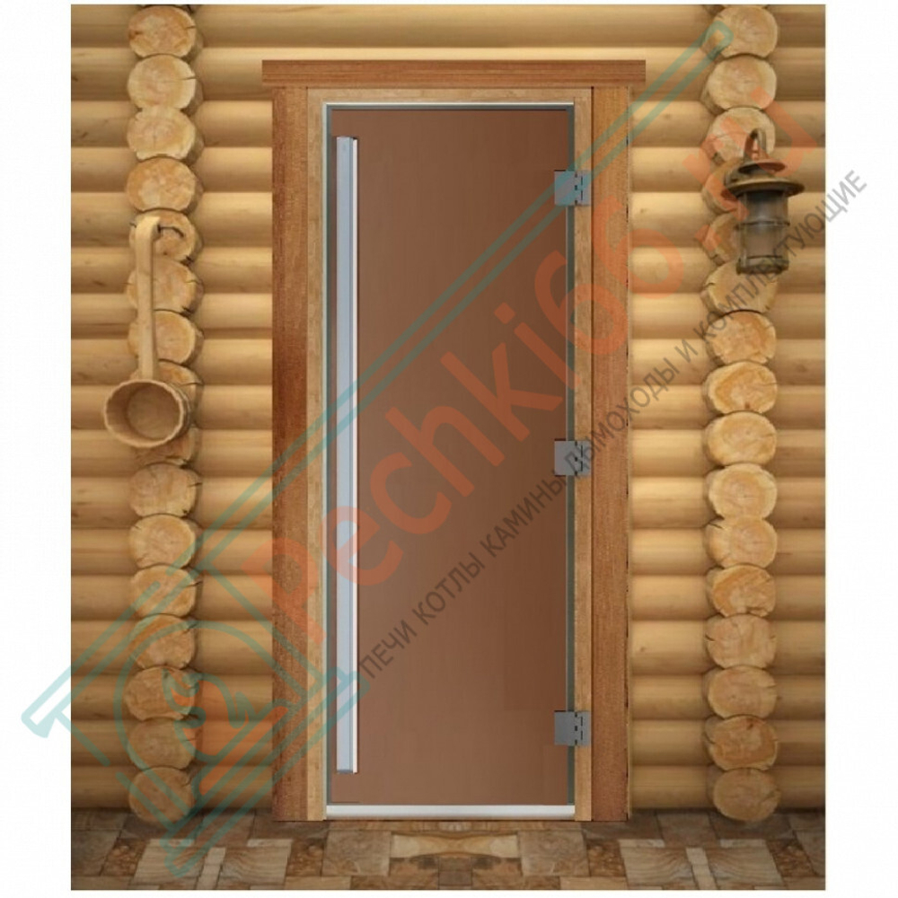 Стеклянная дверь для бани Престиж PRO, матовая бронза, 2000х800 (DoorWood) в Кирове
