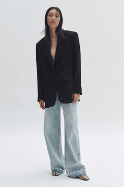 H&M - Stella McCartney Однобортный шерстяной блейзер, черный