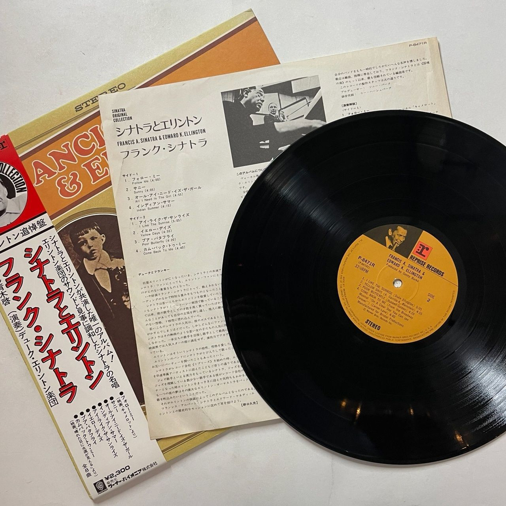 Винтажная виниловая пластинка LP Frank Sinatra and Edward Kennedy Duke Ellington (Japan 1974) (Obi)