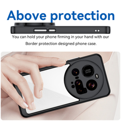 Прозрачный чехол с усиленными рамками черного цвета для Xiaomi 15 Ultra, увеличенные защитные свойства
