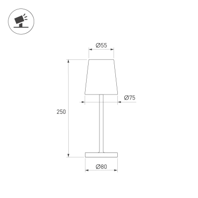 Светильник SP-DAISY-TAB-1.5W Warm3000-MIX (SD, 90 deg) (Arlight, IP54 Металл, 2 года)