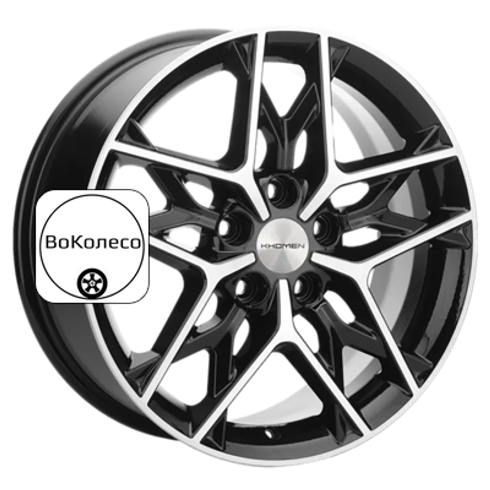7x17/5x114,3 ET40 D57,1 KHW1709 (Besturn X40) Black-FP Khomen Wheels