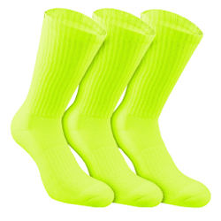 Tennis-Point Tennis Socks 3 Pack - Neon Yellow