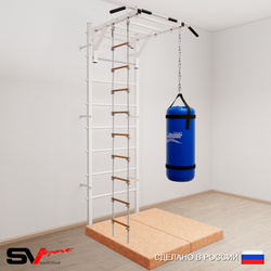 Шведская стенка Sv Sport 5317 (Турник рукоход/Лестница/Цепь/Мешок 30кг/Мат 1м)