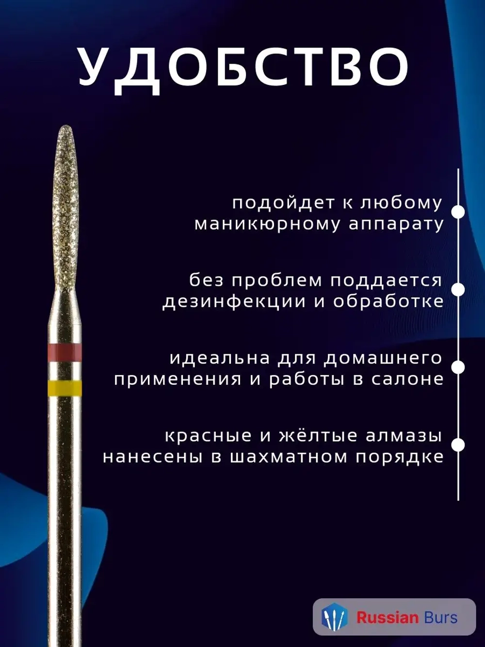Фреза безопасное пламя гибридная 2,1 мм 5 шт