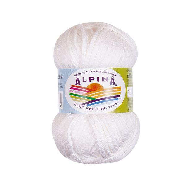 Пряжа Alpina Nori / уп.10 мот. по 50г, 100м, 02 белый