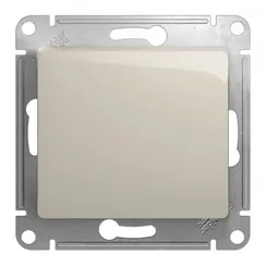 Переключатель проходной одноклавишный Systeme Electric Glossa Молочный GSL000961