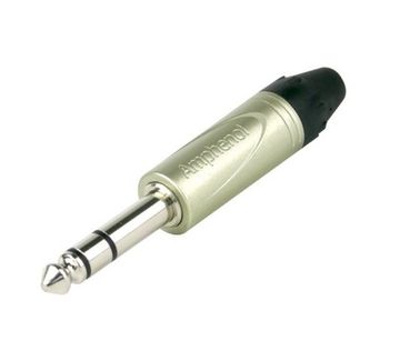 AMPHENOL QS3P - джек стерео, кабельный, 6.3 мм,  цвет никель, колпачок из термопластика