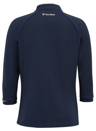Женская теннисная футболка с длинным рукавом Tecnifibre Thermo Zipper 3/4 Sleeves - marine