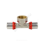 Тройник МП латунь никель пресс Дн 26х3/4"х26 ВР ГОСТ 32415-2013 8011 Aquasfera 8011-05