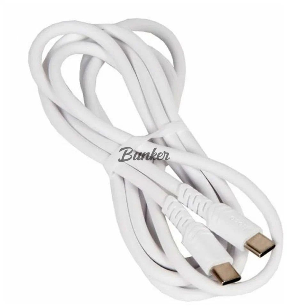 Кабель 8-pin- Type-C Hoco X62, белый пластик TPE, 1м, круглый белый TPE, 3 A