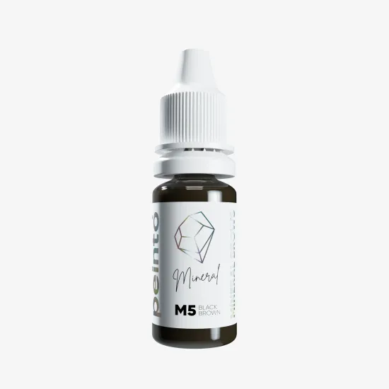 PEINTO - Пигмент для бровей M5 Black Brown (MINERAL by Пеинто)