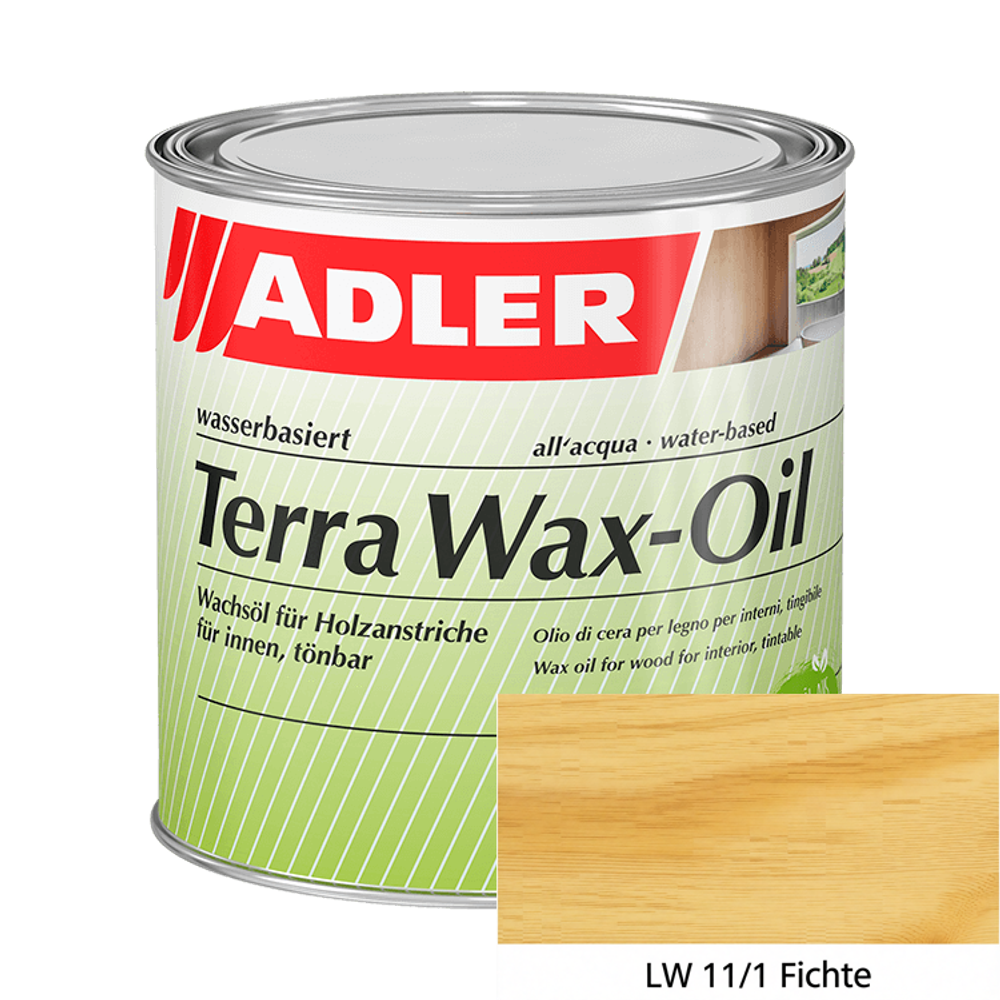 Terra Wax-Oil — масло с воском на водной основе для дерева внутри помещений | Adler (Австрия)