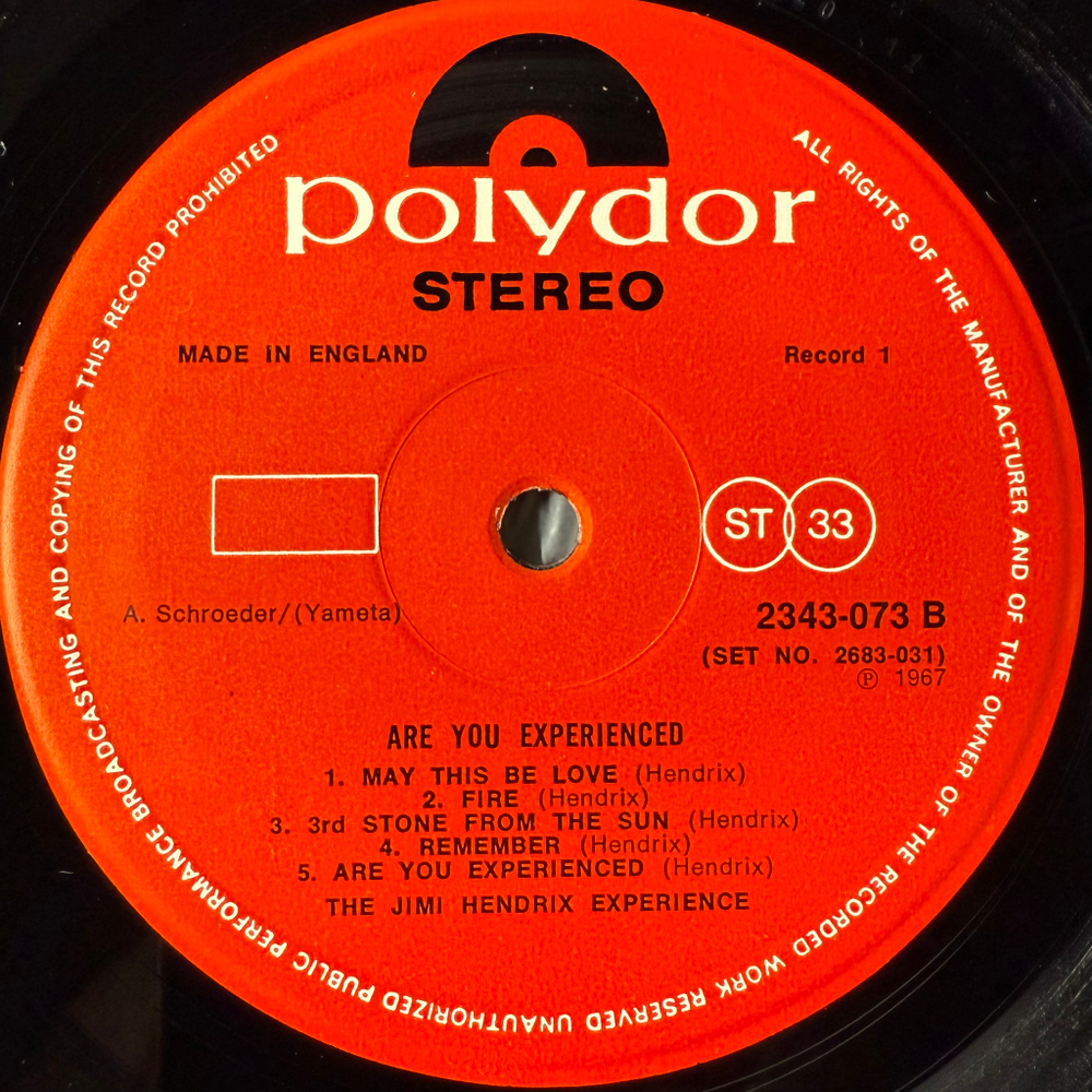 The Jimi Hendrix Experience ‎– Are You Experienced / Axis: Bold As Love 2LP (Англия 1973г.)