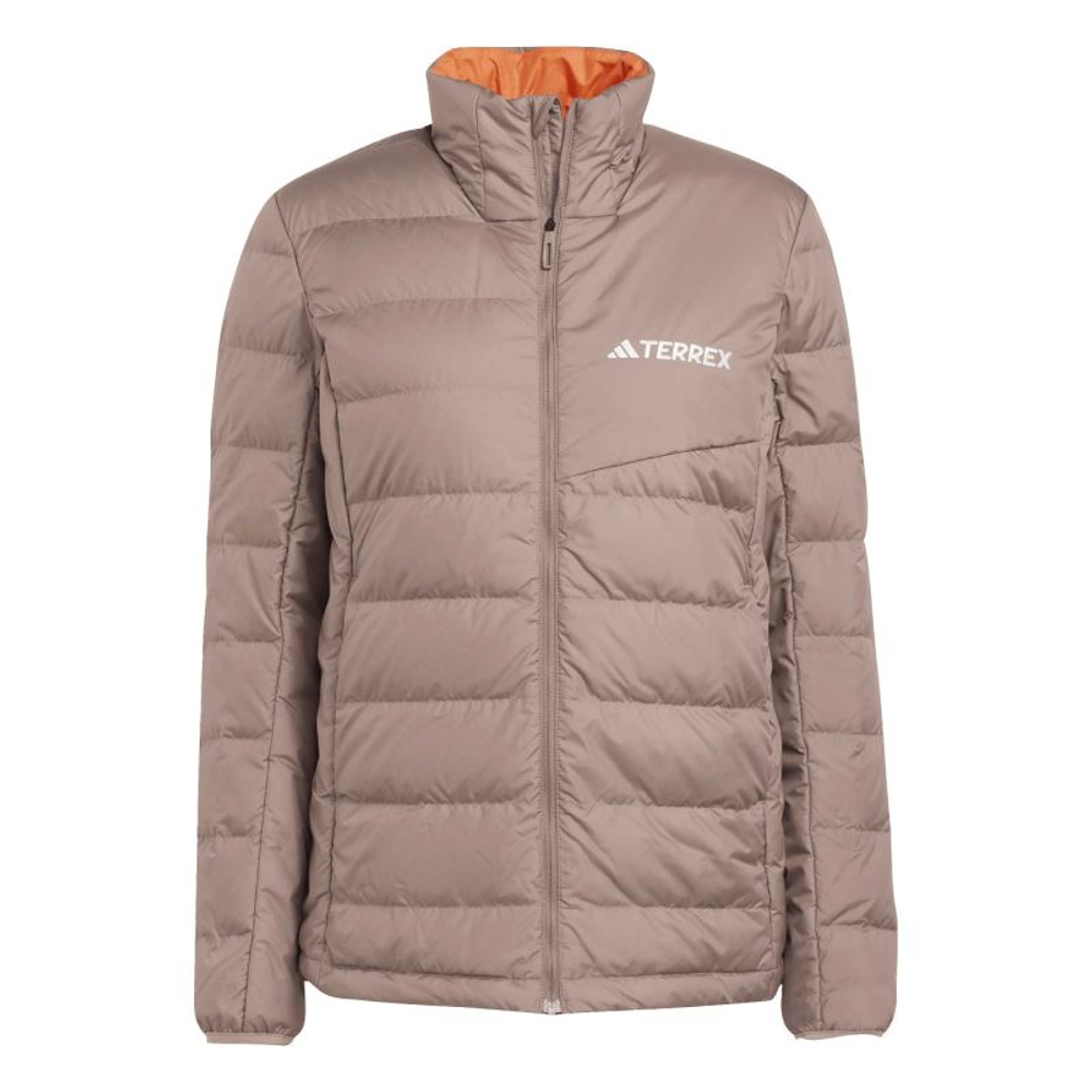 Женская теннисная куртка Adidas Terrex Multi Light Down Climawarm — trace brown