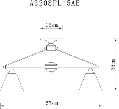 Потолочная люстра Arte Lamp COPTER A3208PL-5AB, 5хE27