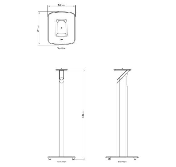 KEF S1 Floor Stand White
