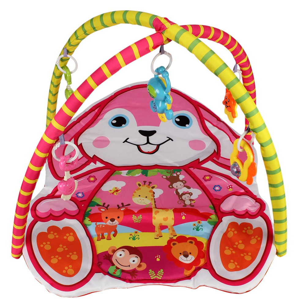 Коврик д/новорожд. игровой Зайка, 5 игрушек, в коробка