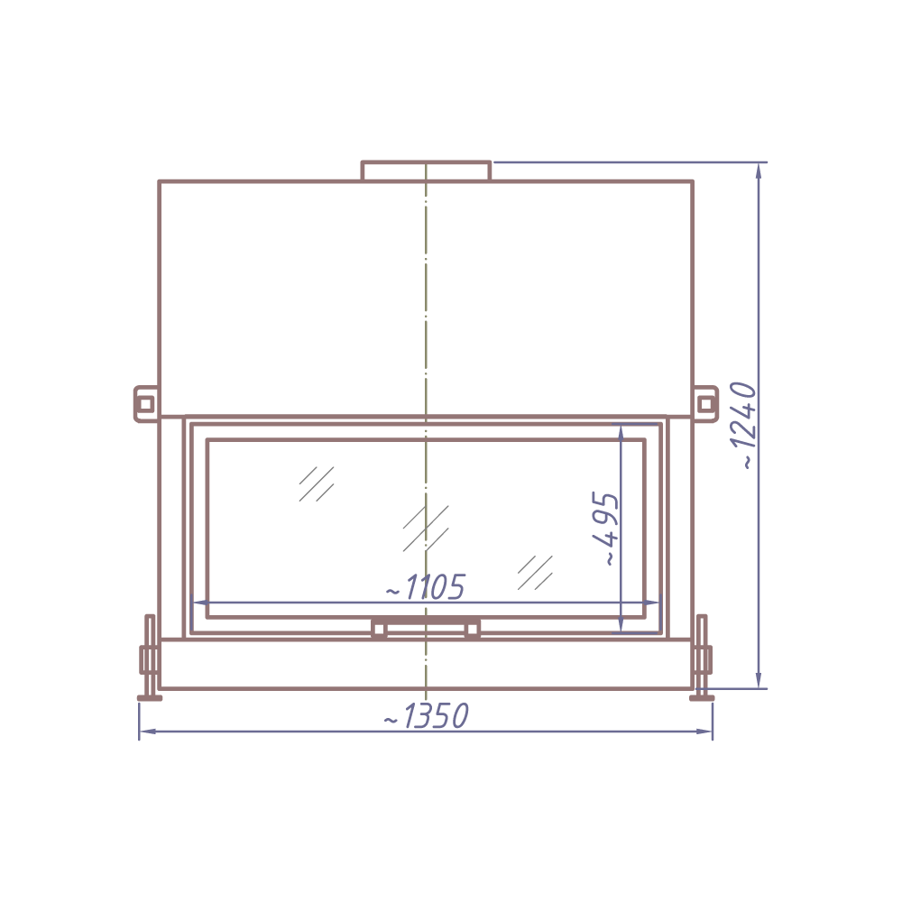 КАМИННАЯ ТОПКА DHF 1100G (STAV)