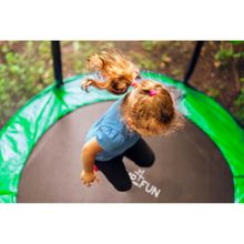 Батут с защитной сеткой DFC JUMP4FUN 6 ft зеленый с лестницей