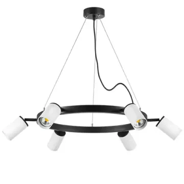 Люстра подвесная 6*GU10 LR016366 черный/белый Rullo Lightstar