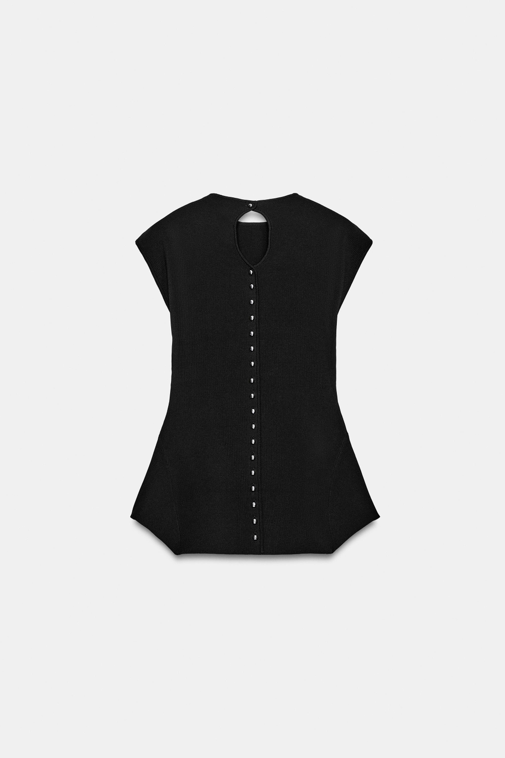 ТРИКОТАЖНЫЙ ТОП С БАСКОЙ — ZARA
