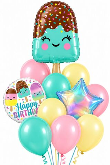 Букет шаров "Эскимо Happy Birthday"