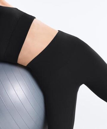 OYSHO Легинсы капри Compressive Core Control с высокой посадкой длиной 40 см, черный