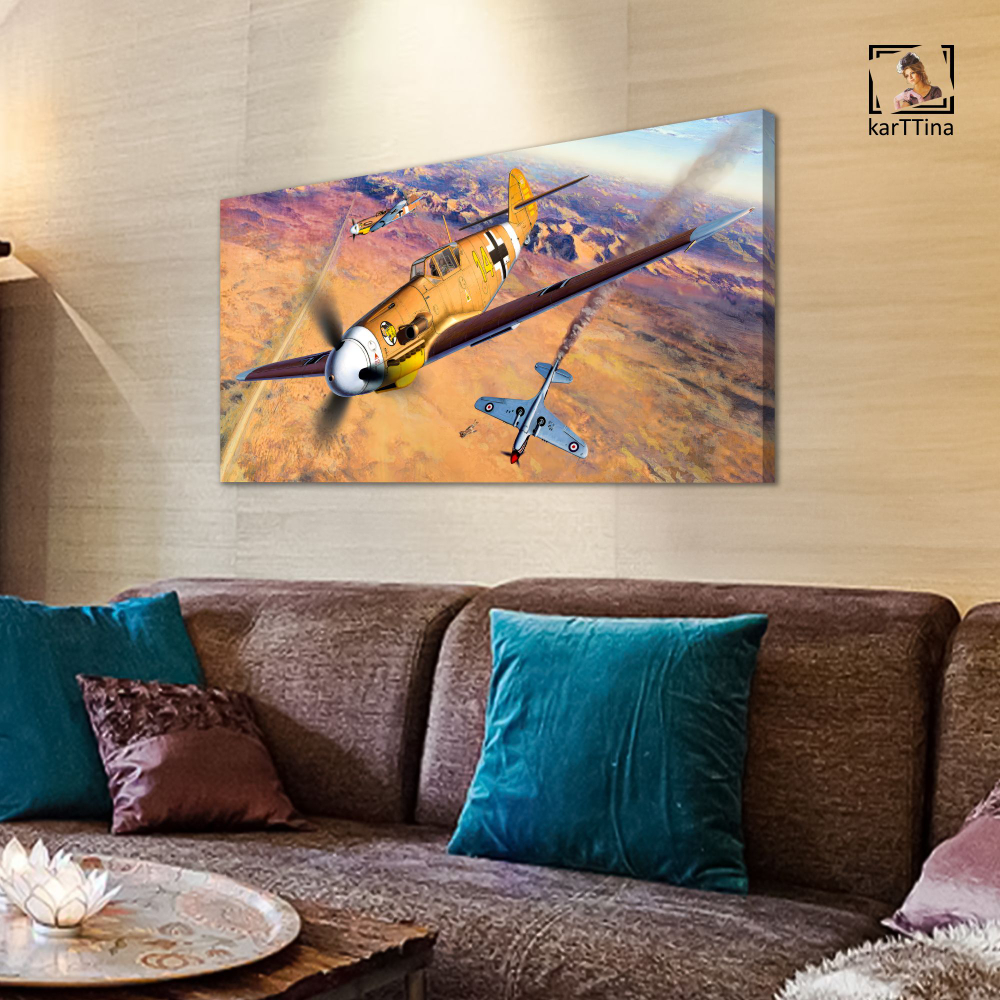 Картина на стену "BF 109 G-2" 80х40 см