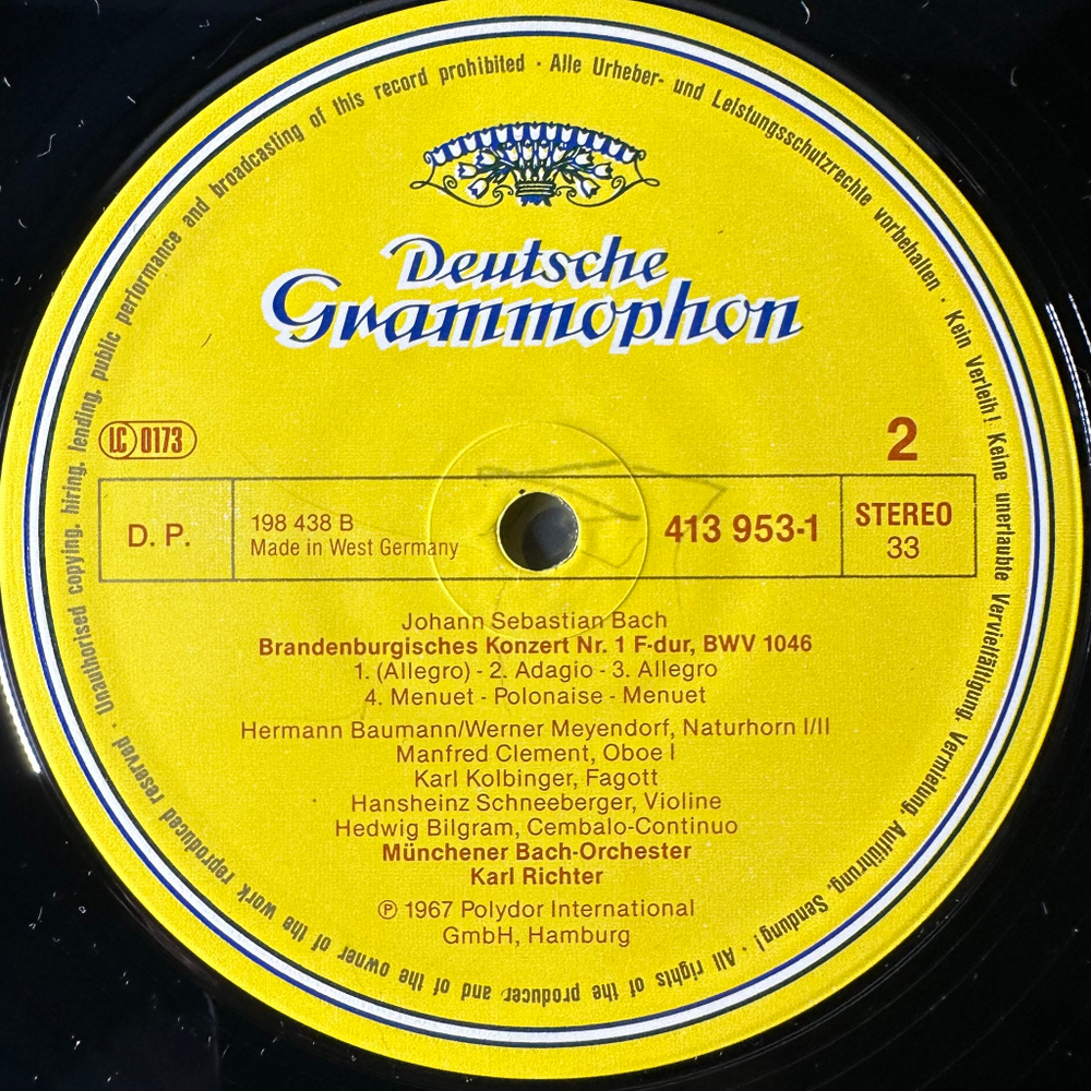 Бах - 6 Бранденбургских концертов 2LP (Германия)