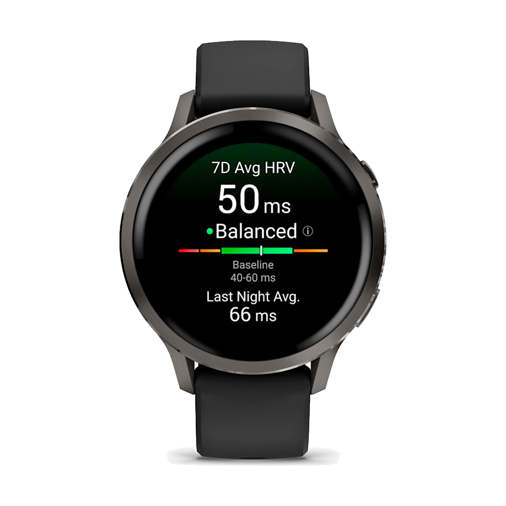 Умные часы Garmin Venu 4, 41mm, Slate with Black Silicone Band (010-03013-02)