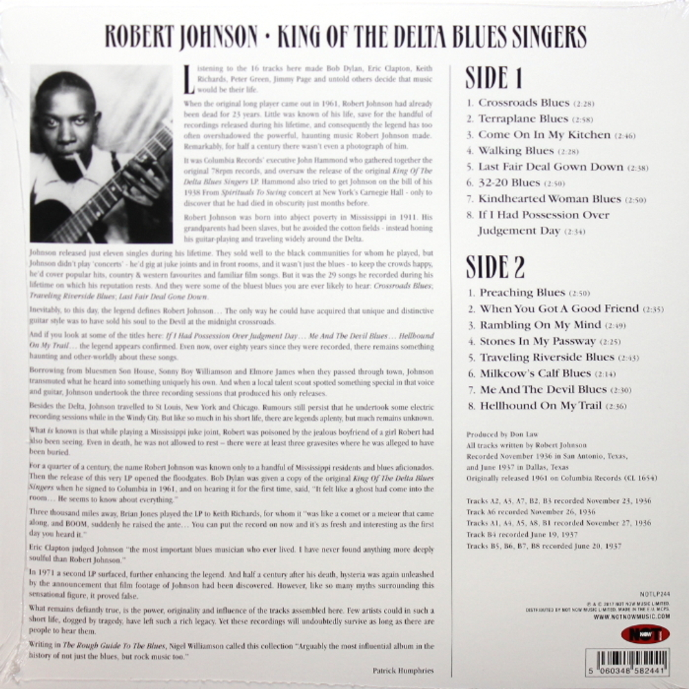 Robert Johnson / King Of The Delta Blues Singers (Coloured Vinyl)(LP)