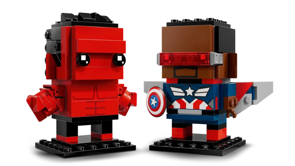 Конструктор LEGO BrickHeadz 40668 Капитан Америка и Красный Халк