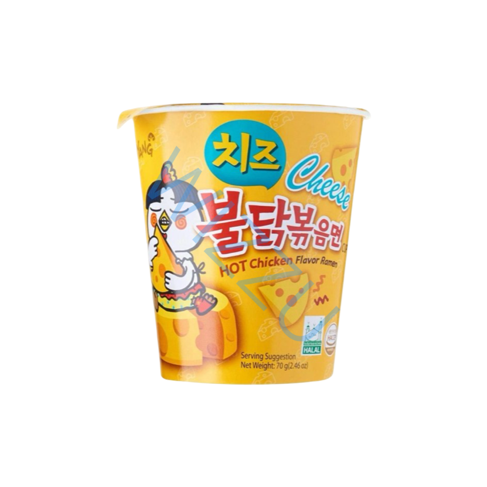 Лапша острая со вкусом курицы и сыра Chicken cup ramen cheese стакан, 70 г