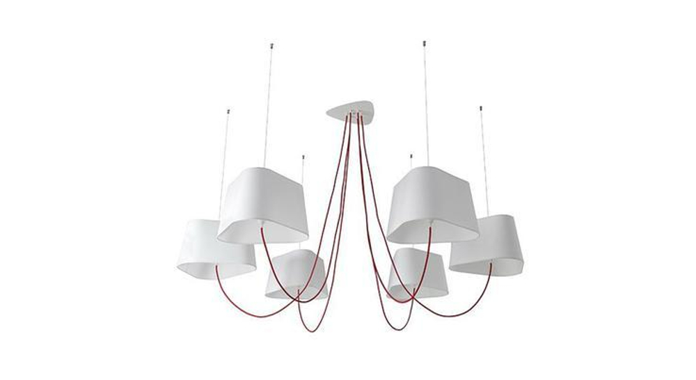 DesignHeure Lu6mnb — Потолочный светильник Lustre 6 abat-jour Moyen Nuage