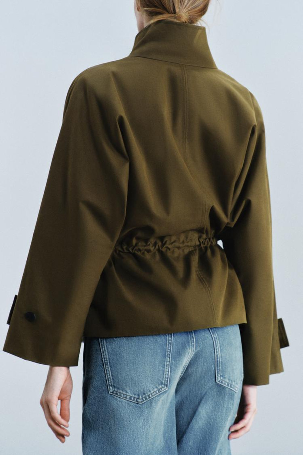 ZARA ПАРКА ОВЕРСАЙЗ — ZW COLLECTION, ОЛИВКОВЫЙ