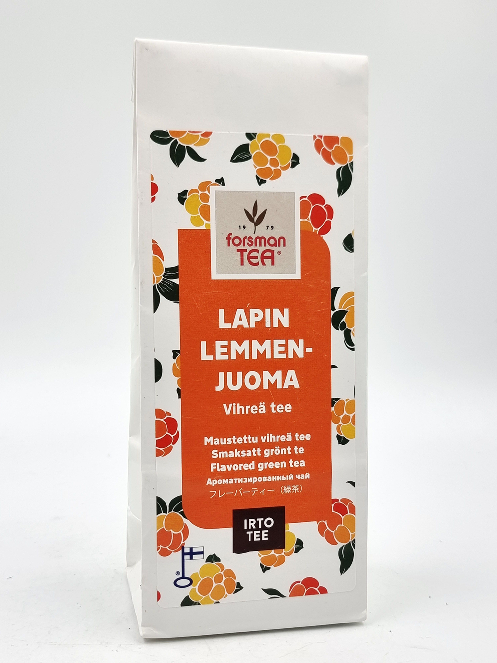 Чай Forsman зеленый Lapin Lemmenjuoma с маслом морошки и апельсина 60 г (из Финляндии)